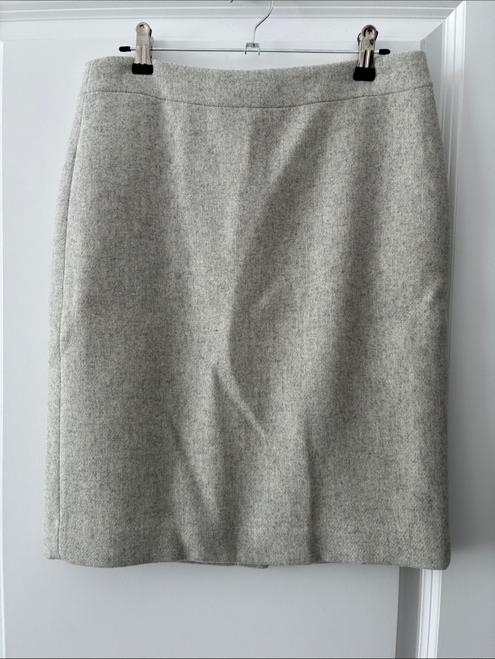 NWT J.Crew Mercantile Size 0 Pencil Skirt in Double-Serge Wool - Light Grey